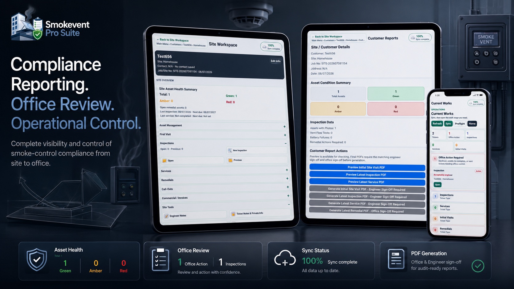 Smokevent compliance reporting product scene